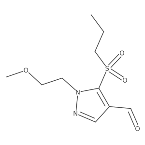 1-(2-methoxyethyl)-5-(propane-1-sulfonyl)-1H-pyrazole-4-carbaldehyde结构式