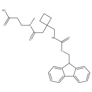 2-[(2-{1-[({[(9H-fluoren-9-yl)methoxy]carbonyl}amino)methyl]cyclobutyl}-N-methylacetamido)oxy]acetic acid Structure