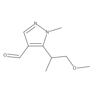 5-(1-methoxypropan-2-yl)-1-methyl-1H-pyrazole-4-carbaldehyde Structure