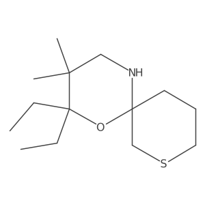 2,2-Diethyl-3,3-dimethyl-1-oxa-8-thia-5-azaspiro[5.5]undecane Structure