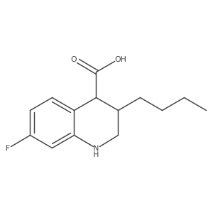 3-Butyl-7-fluoro-1,2,3,4-tetrahydroquinoline-4-carboxylic acid Structure