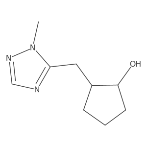 rac-(1R,2S)-2-[(1-methyl-1H-1,2,4-triazol-5-yl)methyl]cyclopentan-1-ol Structure