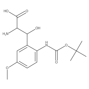 2-Amino-3-(2-{[(tert-butoxy)carbonyl]amino}-5-methoxyphenyl)-3-hydroxypropanoic acid结构式
