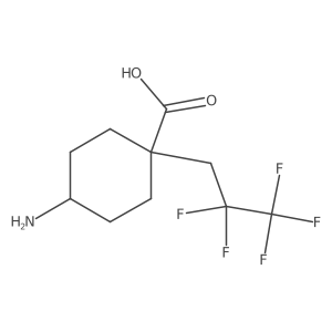 4-Amino-1-(2,2,3,3,3-pentafluoropropyl)cyclohexane-1-carboxylic acid Structure