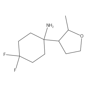 4,4-Difluoro-1-(2-methyloxolan-3-yl)cyclohexan-1-amine Structure