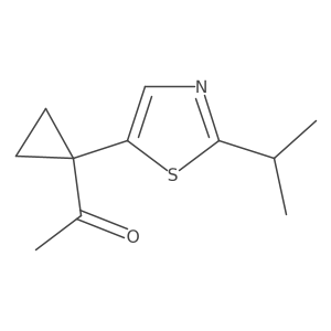1-{1-[2-(Propan-2-yl)-1,3-thiazol-5-yl]cyclopropyl}ethan-1-one Structure