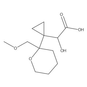 2-Hydroxy-2-{1-[2-(methoxymethyl)oxan-2-yl]cyclopropyl}acetic acid Structure