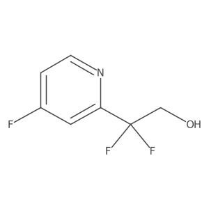 2,2-Difluoro-2-(4-fluoropyridin-2-yl)ethan-1-ol结构式