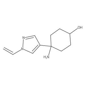 4-amino-4-(1-ethenyl-1H-pyrazol-4-yl)cyclohexan-1-ol Structure
