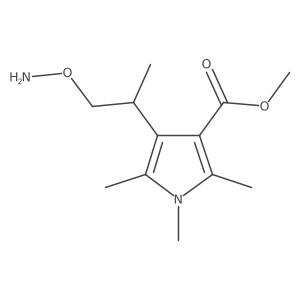 methyl 4-[1-(aminooxy)propan-2-yl]-1,2,5-trimethyl-1H-pyrrole-3-carboxylate结构式