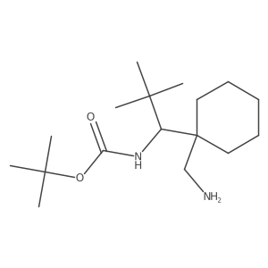 tert-butyl N-{1-[1-(aminomethyl)cyclohexyl]-2,2-dimethylpropyl}carbamate结构式