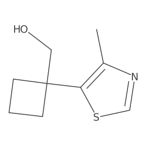 [1-(4-Methyl-1,3-thiazol-5-yl)cyclobutyl]methanol Structure
