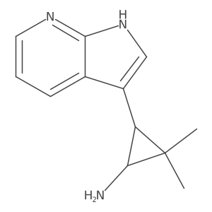 2,2-dimethyl-3-{1H-pyrrolo[2,3-b]pyridin-3-yl}cyclopropan-1-amine结构式