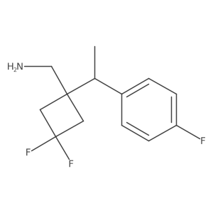 {3,3-Difluoro-1-[1-(4-fluorophenyl)ethyl]cyclobutyl}methanamine结构式