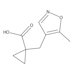 1-[(5-Methyl-1,2-oxazol-4-yl)methyl]cyclopropane-1-carboxylic acid结构式