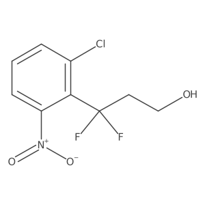 3-(2-Chloro-6-nitrophenyl)-3,3-difluoropropan-1-ol结构式