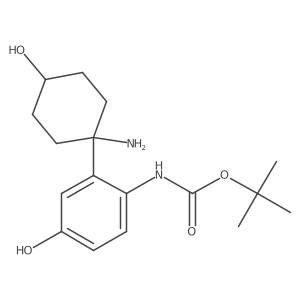 tert-butyl N-[2-(1-amino-4-hydroxycyclohexyl)-4-hydroxyphenyl]carbamate Structure