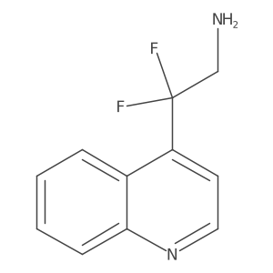 2,2-Difluoro-2-(quinolin-4-yl)ethan-1-amine结构式