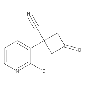 1-(2-Chloropyridin-3-yl)-3-oxocyclobutane-1-carbonitrile Structure