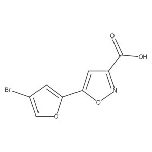 5-(4-Bromofuran-2-yl)-1,2-oxazole-3-carboxylic acid结构式