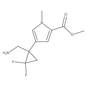 methyl 4-[1-(aminomethyl)-2,2-difluorocyclopropyl]-1-methyl-1H-pyrrole-2-carboxylate Structure