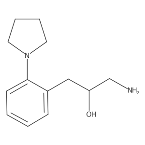 1-Amino-3-[2-(pyrrolidin-1-yl)phenyl]propan-2-ol结构式