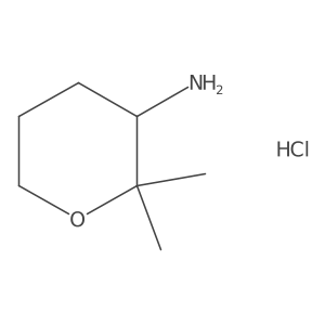 2,2-Dimethyloxan-3-amine;hydrochloride Structure