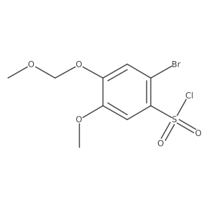 2-Bromo-5-methoxy-4-(methoxymethoxy)benzene-1-sulfonyl chloride结构式