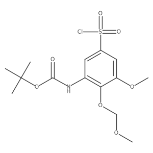 tert-butyl N-[5-(chlorosulfonyl)-3-methoxy-2-(methoxymethoxy)phenyl]carbamate Structure