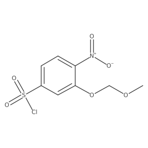 3-(Methoxymethoxy)-4-nitrobenzene-1-sulfonyl chloride结构式