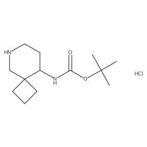 Tert-butyl N-(6-azaspiro[3.5]nonan-9-yl)carbamate;hydrochloride结构式