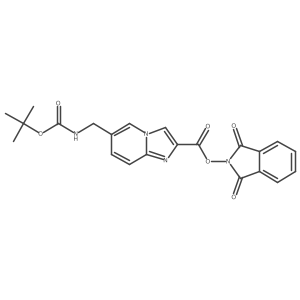 1,3-dioxo-2,3-dihydro-1H-isoindol-2-yl 6-({[(tert-butoxy)carbonyl]amino}methyl)imidazo[1,2-a]pyridine-2-carboxylate Structure