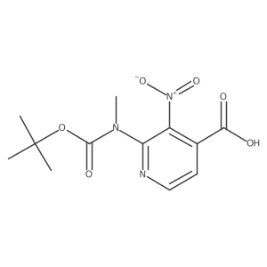 2-{[(Tert-butoxy)carbonyl](methyl)amino}-3-nitropyridine-4-carboxylic acid结构式