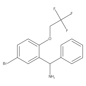 (5-Bromo-2-(2,2,2-trifluoroethoxy)phenyl)(phenyl)methanamine Structure