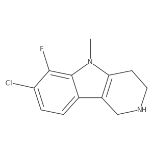 7-chloro-6-fluoro-5-methyl-1H,2H,3H,4H,5H-pyrido[4,3-b]indole结构式