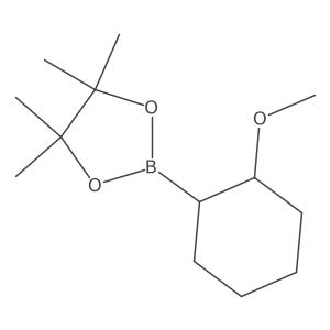 2-(2-Methoxycyclohexyl)-4,4,5,5-tetramethyl-1,3,2-dioxaborolane结构式