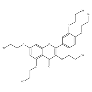 3,5,7,3',4'-Penta-O-beta-hydroxyethylquercetin Structure