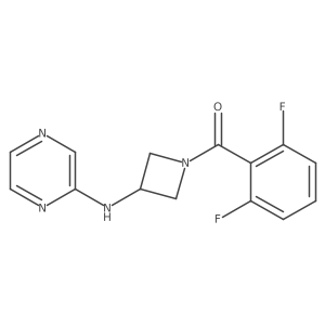 (2,6-difluorophenyl)-[3-(pyrazin-2-ylamino)azetidin-1-yl]methanone Structure