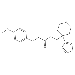 3-(4-methoxyphenyl)-N-((4-(thiophen-3-yl)tetrahydro-2H-pyran-4-yl)methyl)propanamide结构式