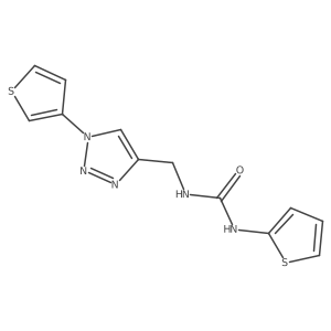 1-(thiophen-2-yl)-3-{[1-(thiophen-3-yl)-1H-1,2,3-triazol-4-yl]methyl}urea结构式