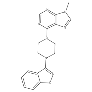 6-[4-(1,2-benzothiazol-3-yl)piperazin-1-yl]-9-methyl-9H-purine结构式