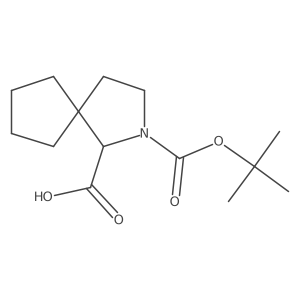2-[(2-Methylpropan-2-yl)oxycarbonyl]-2-azaspiro[4.4]nonane-1-carboxylic acid结构式