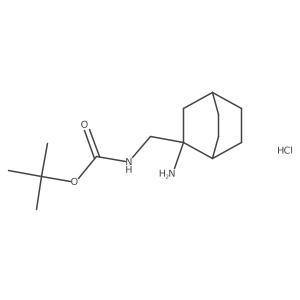 Tert-butyl N-[(2-amino-2-bicyclo[2.2.2]octanyl)methyl]carbamate;hydrochloride Structure