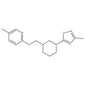 5-Methyl-2-{[1-(3-methyl-1,2,4-thiadiazol-5-yl)piperidin-3-yl]methoxy}pyrimidine结构式