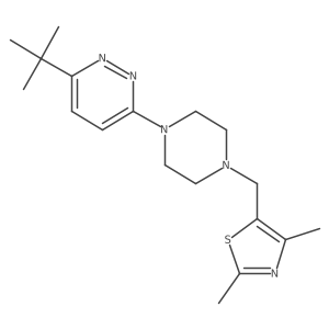 3-Tert-butyl-6-{4-[(2,4-dimethyl-1,3-thiazol-5-yl)methyl]piperazin-1-yl}pyridazine Structure
