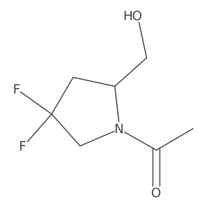 (R)-1-(4,4-Difluoro-2-(hydroxymethyl)pyrrolidin-1-yl)ethanone Structure