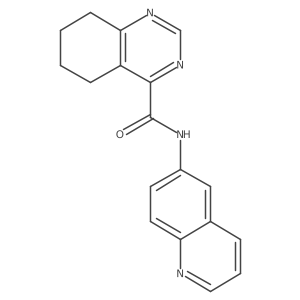 N-(quinolin-6-yl)-5,6,7,8-tetrahydroquinazoline-4-carboxamide结构式