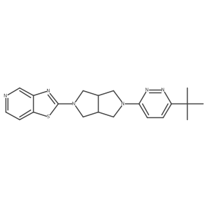 3-Tert-butyl-6-(5-{[1,3]thiazolo[4,5-c]pyridin-2-yl}-octahydropyrrolo[3,4-c]pyrrol-2-yl)pyridazine结构式