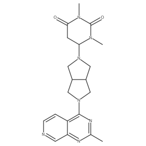 1,3-Dimethyl-6-[5-(2-methylpyrido[3,4-d]pyrimidin-4-yl)-1,3,3a,4,6,6a-hexahydropyrrolo[3,4-c]pyrrol-2-yl]-1,3-diazinane-2,4-dione结构式