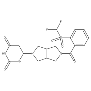 6-[5-[2-(Difluoromethylsulfonyl)benzoyl]-1,3,3a,4,6,6a-hexahydropyrrolo[3,4-c]pyrrol-2-yl]-1,3-diazinane-2,4-dione Structure